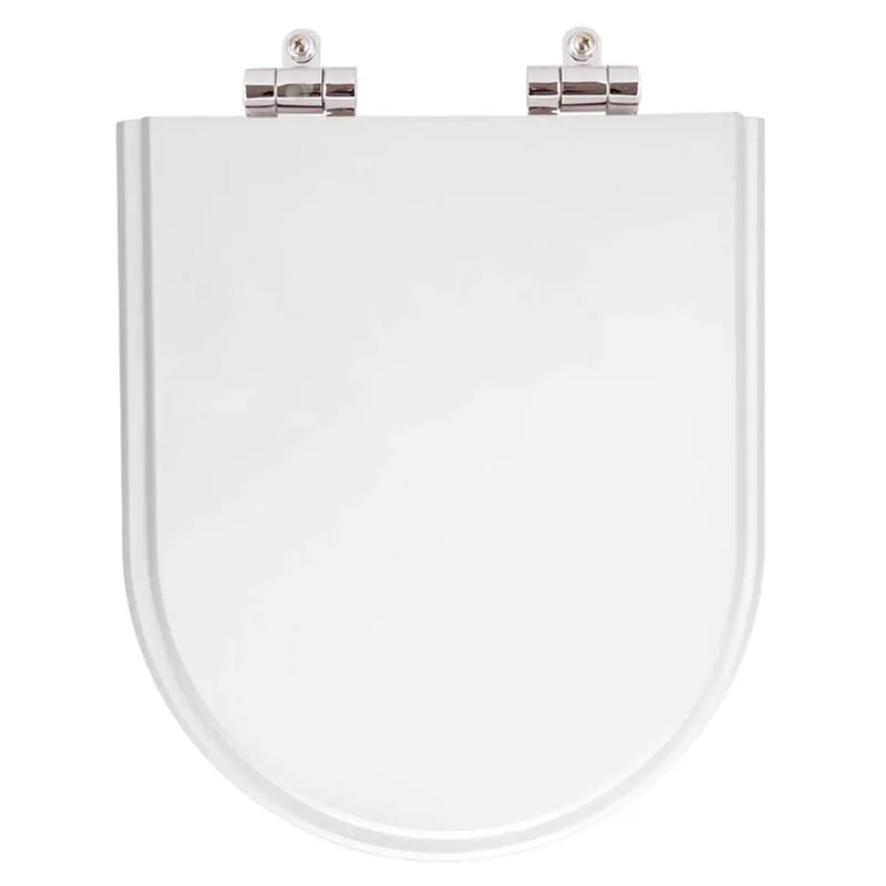 Assento Sanitário Poliéster Soft Close Silent Branco Para Vaso Hervy