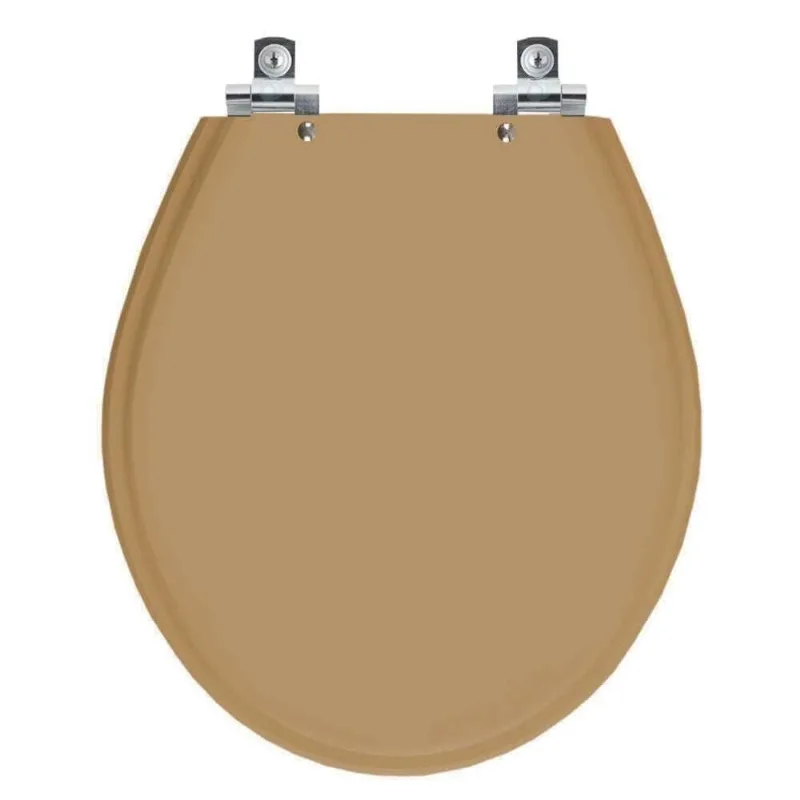 Assento Sanitário Soft Close Ravena Bege Castor Para Vaso Deca