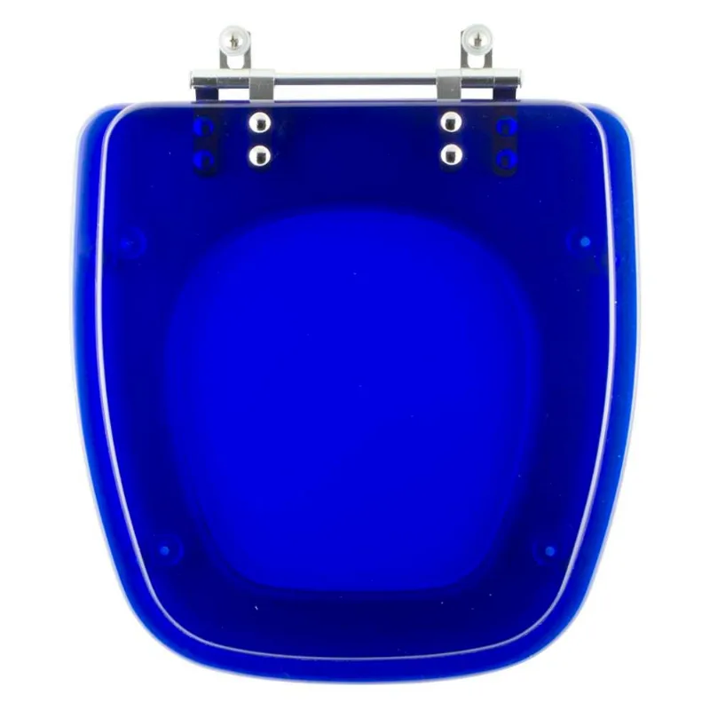 Assento Sanitário Poliester Fit Azul Translucido Para Vaso Celite