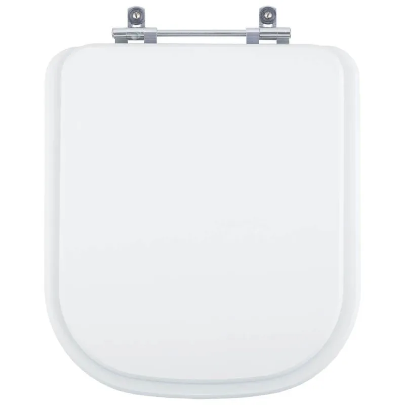 Tampa De Vaso Em Mdf Debba Square Branco Para Bacia Roca - OUTRAS
