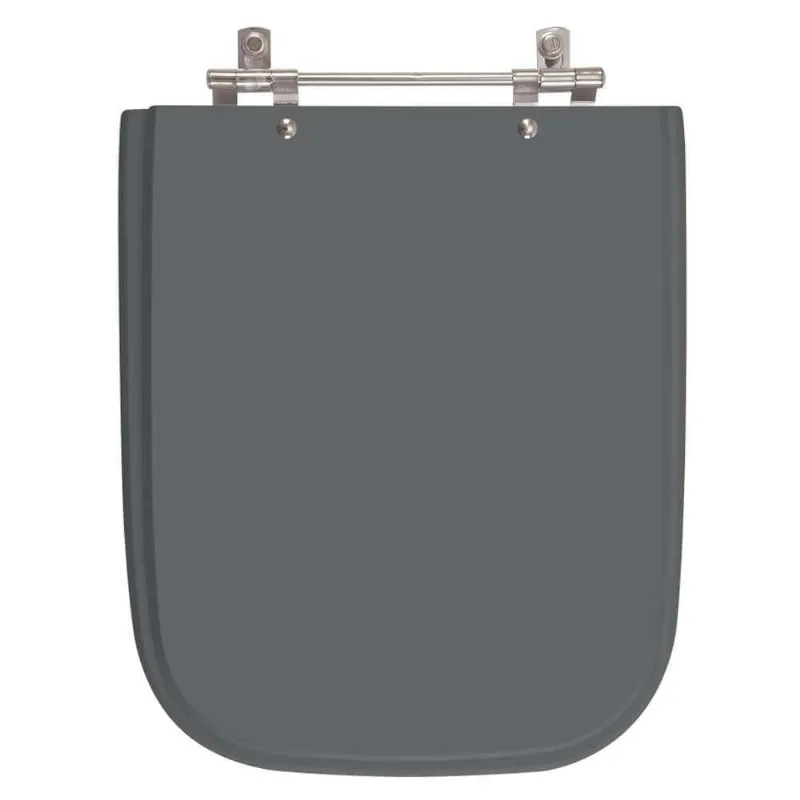 Assento Sanitário Poliester Tivoli Cinza Quartzo (cinza Escuro) Para Vaso Ideal Standard