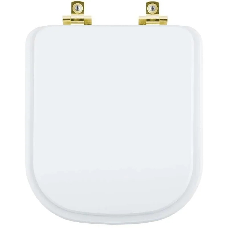 Assento Sanitário Soft Close Axis Branco Para Vaso Deca Com Ferragem Dourada