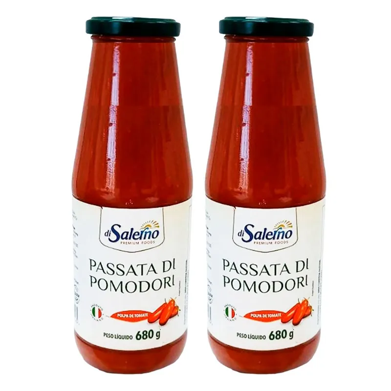 Passata de Pomodoro di Salerno Pack 2 Unidades 680g Cada
