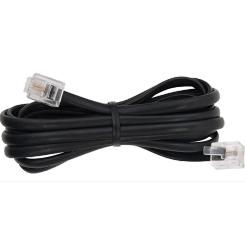 cabo liso para telefone 6x4 plug/plug 3m preto a santos
