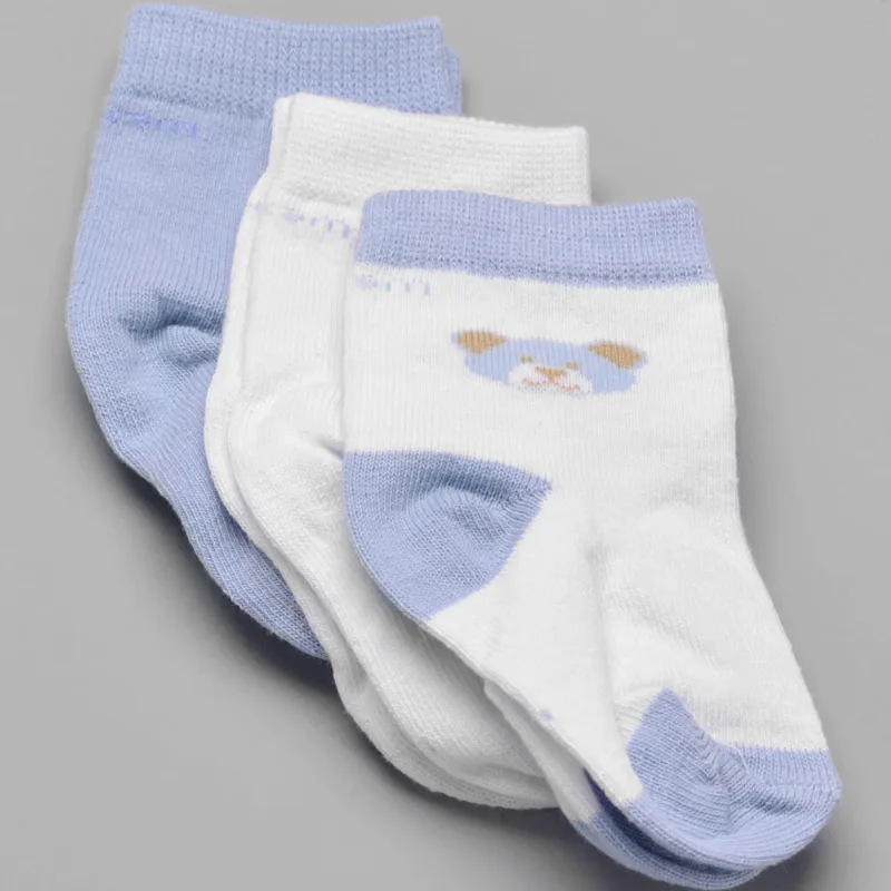 Kit Meia Baby Urso - 49001/04 Tam. 13 a 20 Azul - 13 a 16