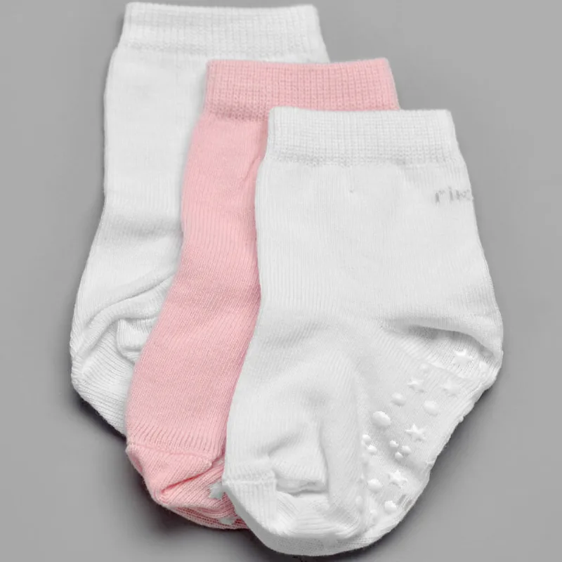 Kit Meia Antiderrapante com 3 Unidades 49046.03 Tam. 25 a 28 Rosa - 25 a 28