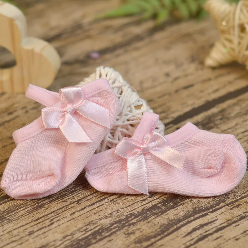 Meia Sapatilha Antiderrapante Laço Rosa Rosa - 13 a 16