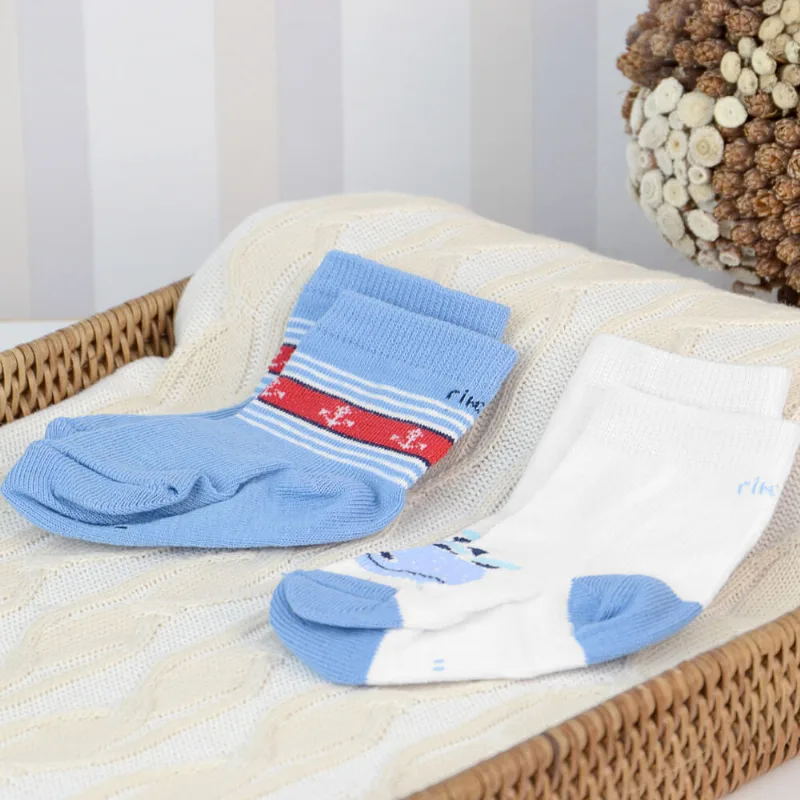 Kit Meia Baby Baleia - 49001/03 Tam. 17 a 20 Azul - 17 a 20