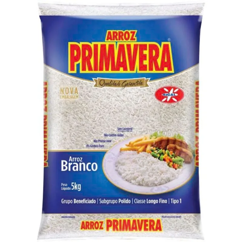 Arroz Primavera Longo Fino Tipo 1 5kg