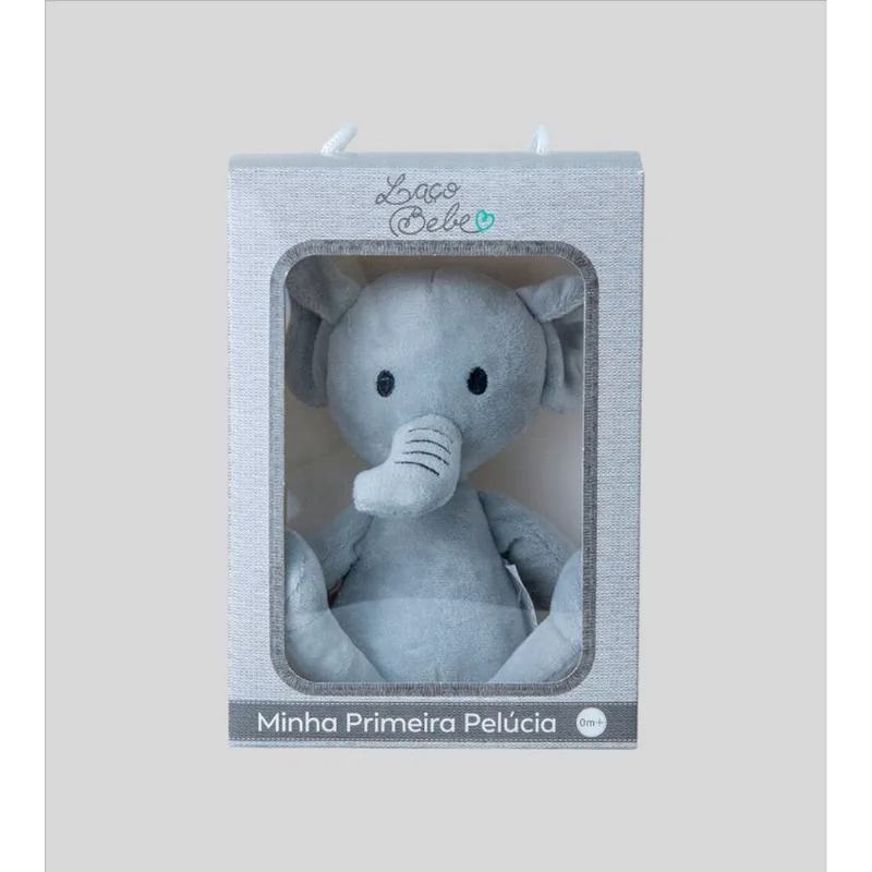 Minha Primeira Pelúcia Elefante Cinza