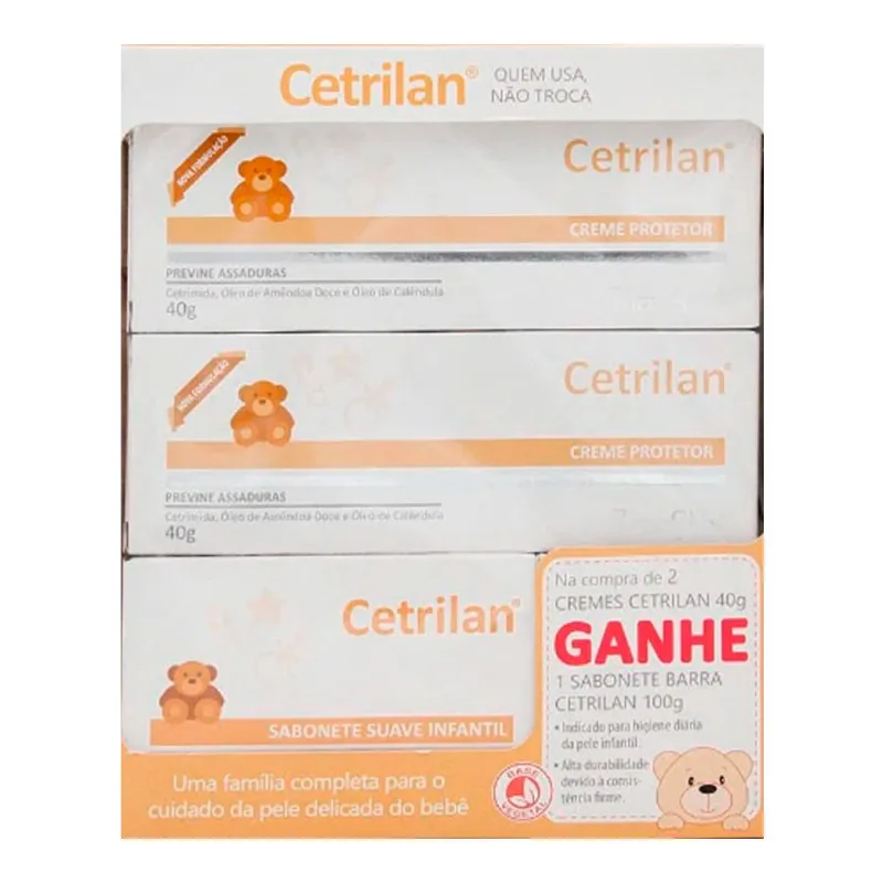 Kit 2 Cremes Contra Assadura Cetrilan Theraskin 40g + Sabonete - Theraskin - Creme Para Assadura