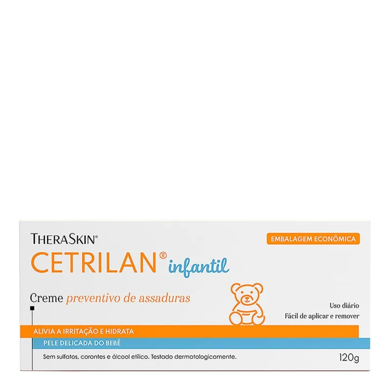 Creme para Prevenção de Assaduras Cetrilan 120g - TheraSkin - Dermocosméticos