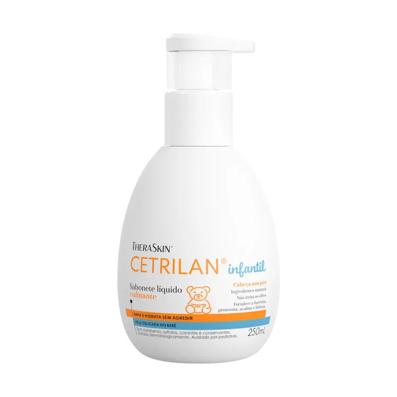 Sabonete Líquido Infantil Cetrilan Ingredientes Naturais 250ml - Theraskin - Mamães E Bebês