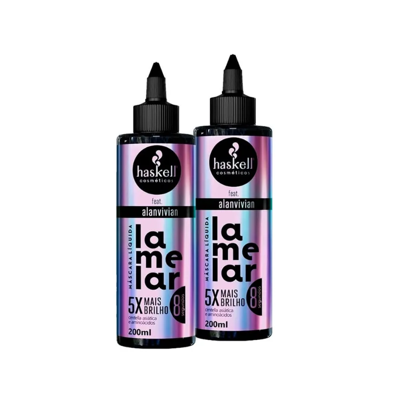 Kit 2 Máscara Lamelar Haskell 200ml Reconstrução Imediata