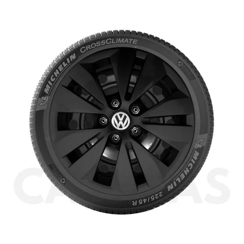 Calota Vw Space Fox Polo 14 Preto Grid Calotas
