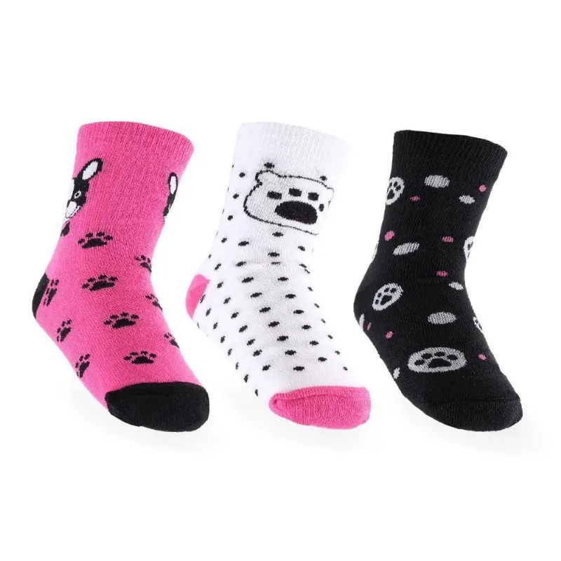 Kit Meia Infantil Kookabu Nº 28-31 Rosa Pink (MP)