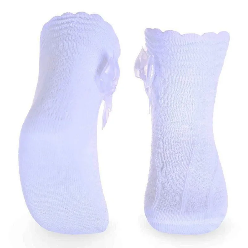 Meia Infantil Winston N° 20-23 Com Laço Branco (MP) - WINSTON