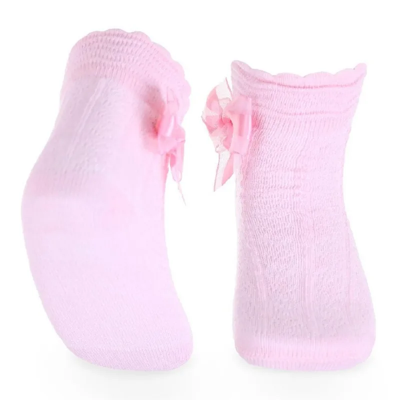 Meia Infantil Winston N° 20-23 Com Laço Rosa (MP)