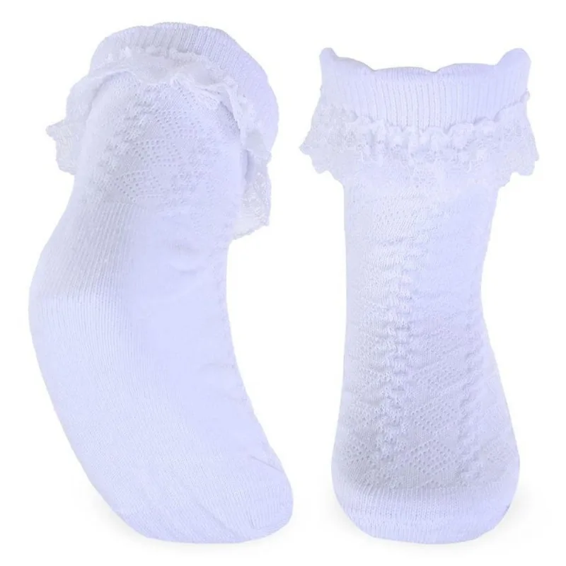 Meia Infantil Winston N° 24-27 Renda Branco (MP) - WINSTON