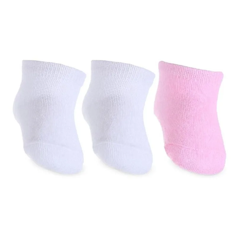 Kit Meia RN Winston 3 Pares Rosa Sortido (MP)