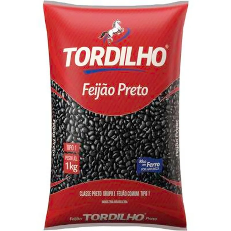 Feijão Preto Tordilho Tipo 1 1kg