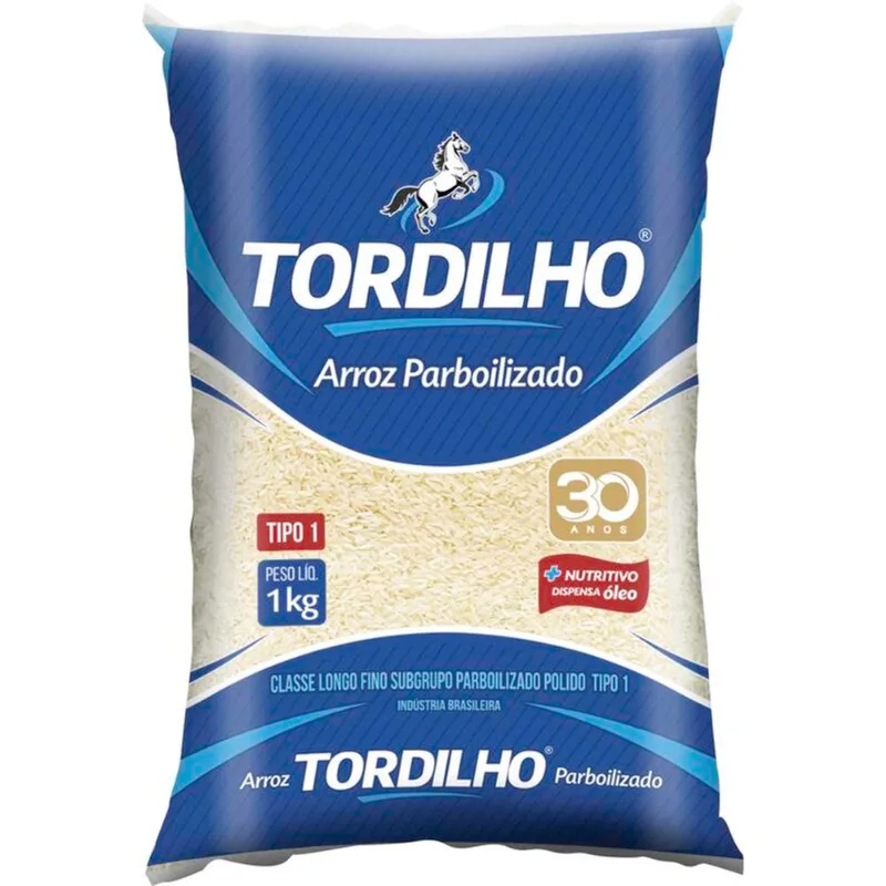 Arroz Tordilho Parboilizado Tipo 1 1kg