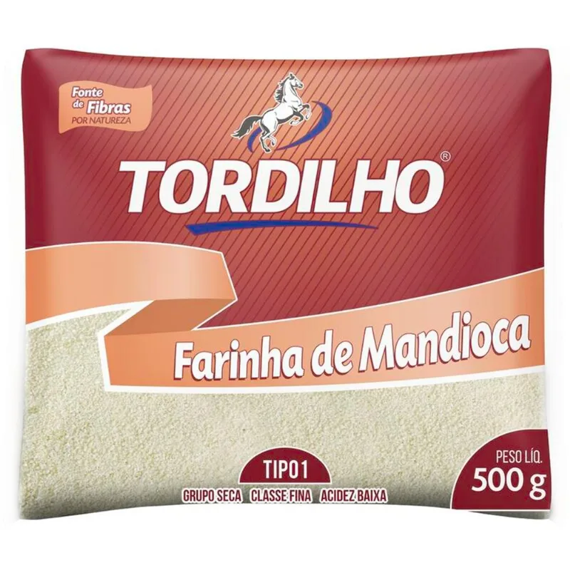 Farinha de Mandioca Tordilho Fina Branca 500g