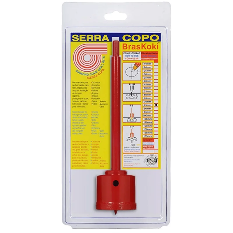 Serra Copo Diamantada com Haste 60mm Braskoki KSC-60 250900060