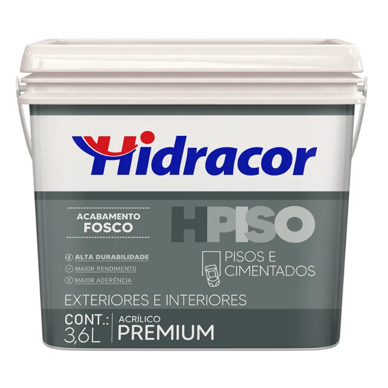 Tinta Acrílica Hpiso Premium Fosco Preto 3,6L – Hidracor