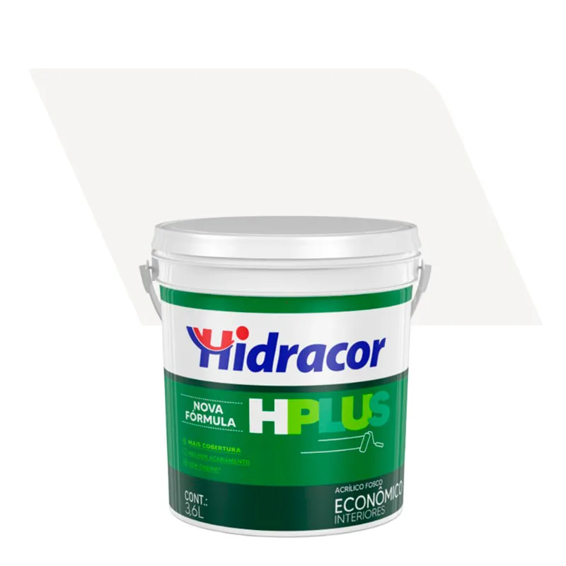 Tinta Acrílica Imobiliária Hidracor Hplus Branco Neve 3,6L