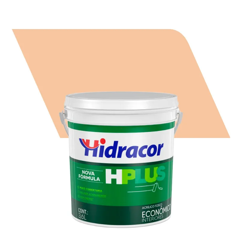 Tinta Imobiliária Hidracor Acrílica Hplus Pêssego 3,6l
