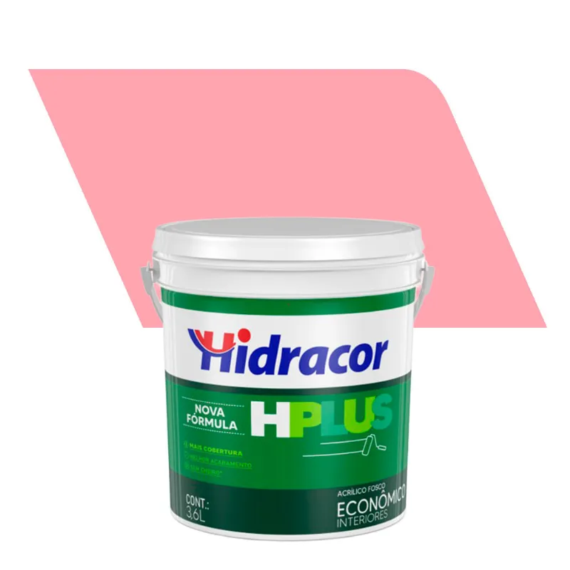 Tinta Imobiliária Hidracor Acrílica Hplus Rosa Grená 3,6l