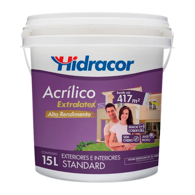 Tinta Imobiliária Hidracor Fosco Extralatex Ocre Balde 15 Litro