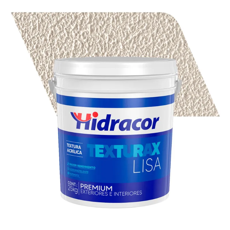 Textura Acrílica Premium Lisa Texturax Branco Gelo 25KG - Hidracor