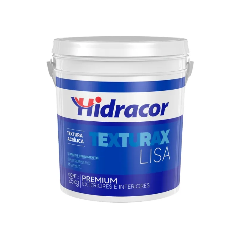 Textura Acrílica Texturax Lisa Palha Balde 25kg Hidracor