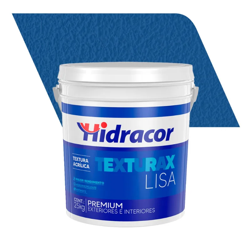 Textura Acrílica Premium Lisa Texturax Azul Profundo 25KG - Hidracor