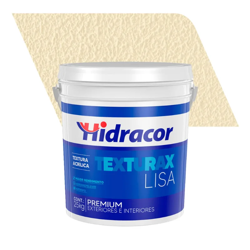 Textura Acrílica Premium Lisa Texturax Pérola 25KG - Hidracor