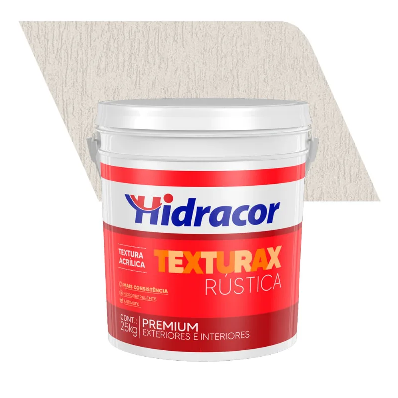Textura Acrílica Premium Rústica Texturax Branco Gelo 25KG - Hidracor