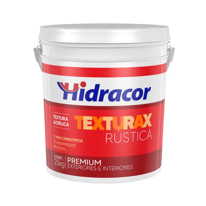 Textura Acrílica Texturax Rustico Cinza Claro 25Kg - Hidracor