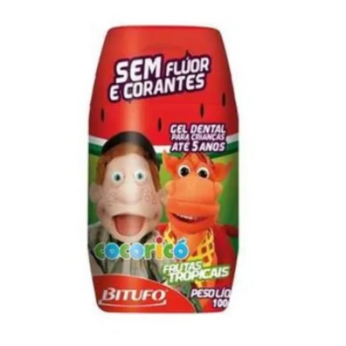 Bitufo Cocoricó Sem Flúor Frutas Tropicais - BITUFO - Higiene E Beleza