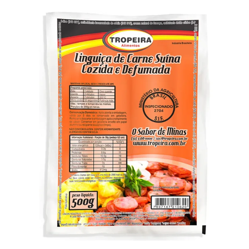 Linguiça Tropeira Defumada 500g