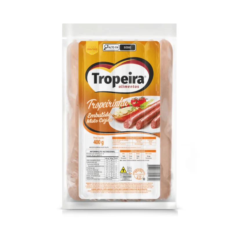 LINGUICA COZIDA MISTA TROPEIRA 400G-PC