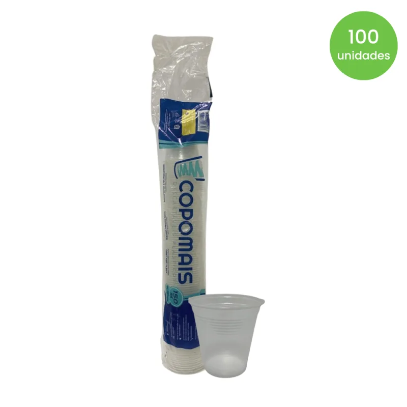 COPO DESC COPOMAIS 150ML TRANS C/100 - COPOMAIS