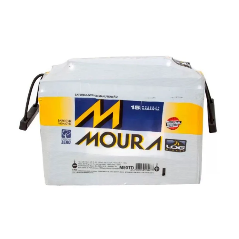 Bateria Automotiva Moura 90AH M90TD MFA Preto