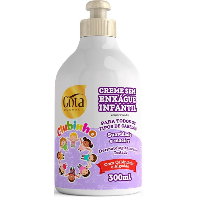 Creme Para Petear Infantil Clubinho 300ml Gota Dourada