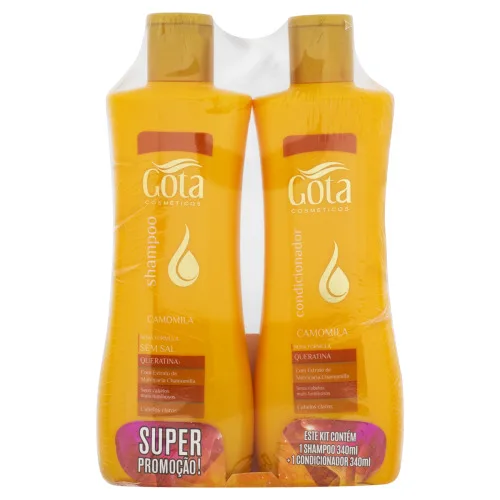 Kit Shampoo Condicionador G Dourada Camomila - GOTA DOURADA - Higiene E Beleza