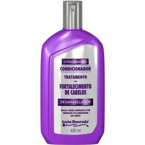 Condicionador Uso Diário Gota Dourada 430ml Desamarelador Unit - GOTA DOURADA - Higiene E Beleza