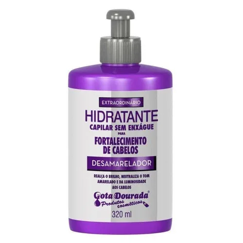 Creme Para Pentear Gota Dourada 320ml Desamarelador Unit - GOTA DOURADA - Higiene E Beleza
