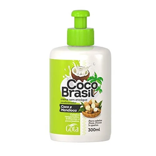 Cr Pentear Coco Brasil Coco Mandioca 300ml - GOTA DOURADA