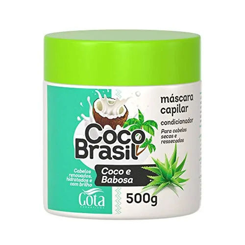 Masc Coco Brasil Coco E Babosa 500g - GOTA DOURADA